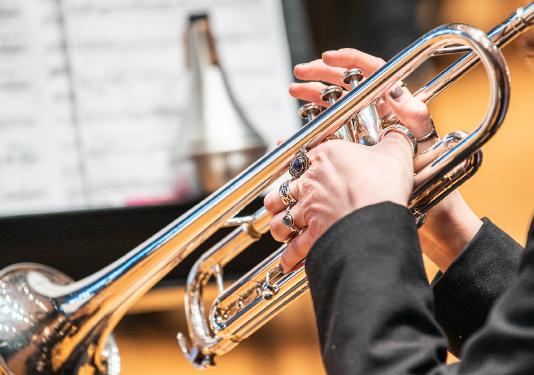 zoomed in trumpet