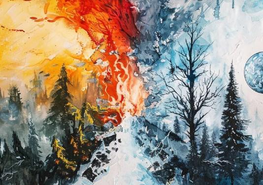 fire and frost meeting in the middle