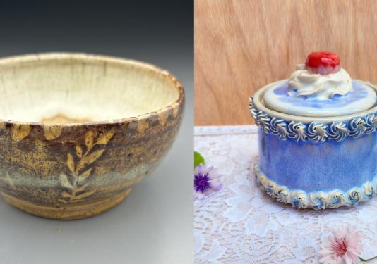 pottery made my college students