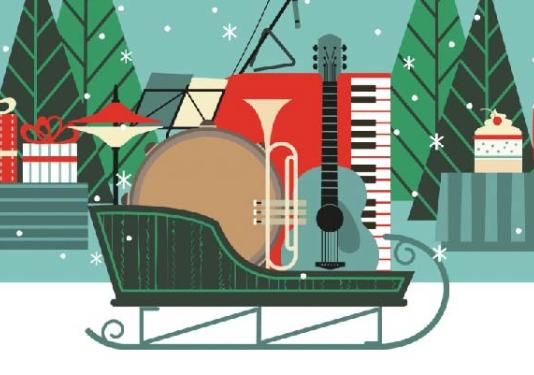 sleigh with instruments in it