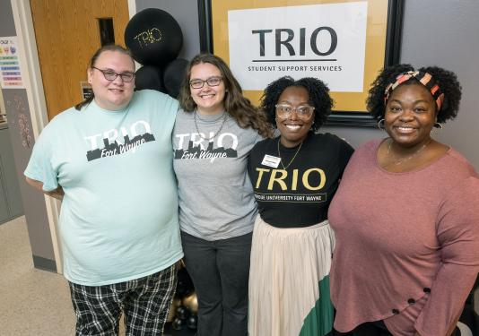 A group of TRIO students at PFW