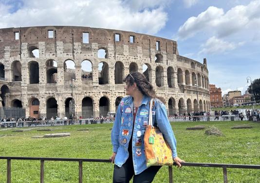 Lilian Frank is at the Coliseum in Rome