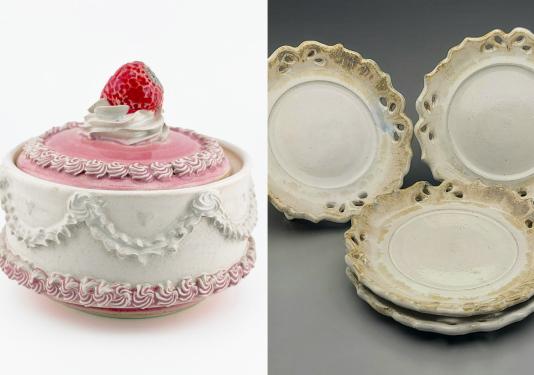 pottery made my college students