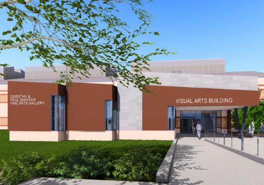 rendering of new visual arts gallery