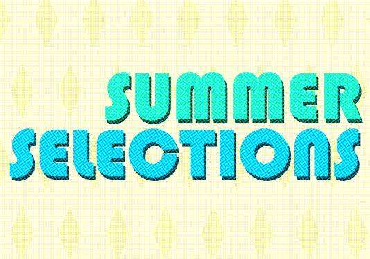 summer selection written in bubbles