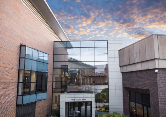 Sunset on campus