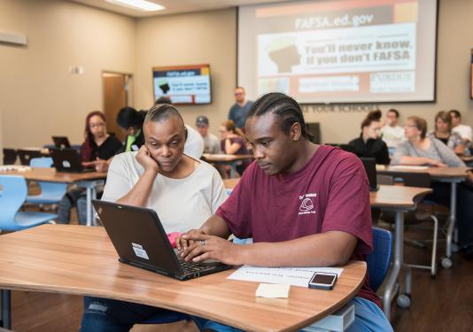 Filling out the FAFSA form