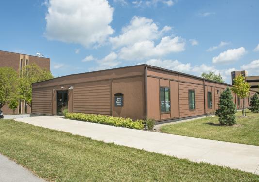 Modular clinic and classroom building located on the main campus.