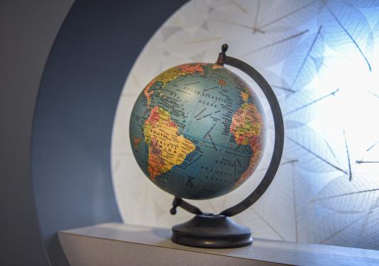 Globe in the International Studies office