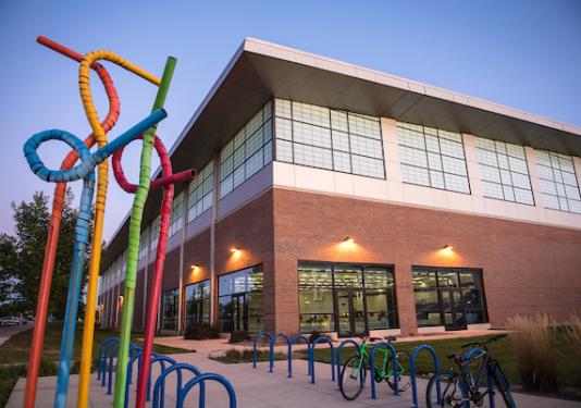 Exterior of the Athletics Center Fieldhouse at Purdue Fort Wayne