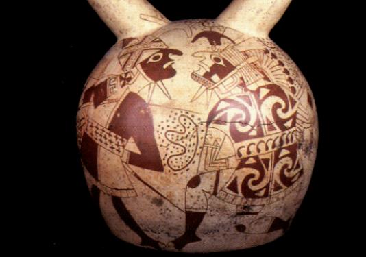 Example of Moche ceramic work from Peru.