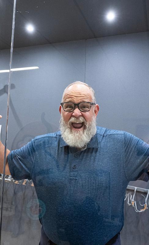 Ben Dattilo, professor of geology, has been the driving force behind getting the new display for the mastodon bones since they were removed from a previous display in 2016.