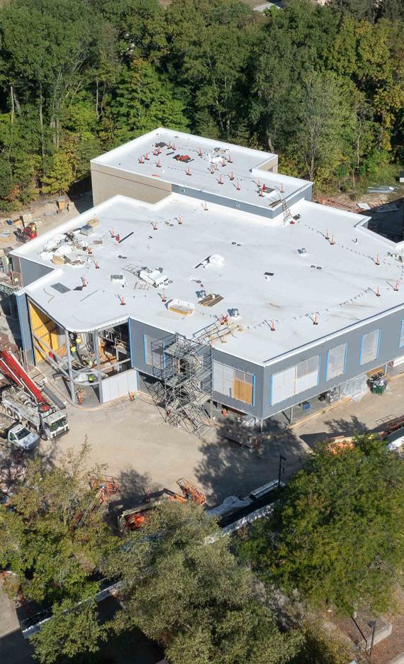 Aerial view of the Surack-Sweetwater Music Industry Building
