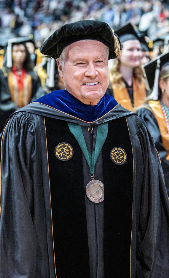 Chancellor Elsenbaumer attends the 2026 commencement ceremony