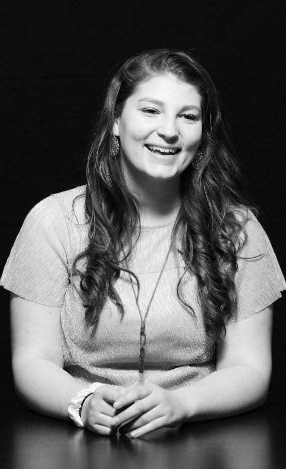 Student Helen O'Shaughnessey poses for a photo.