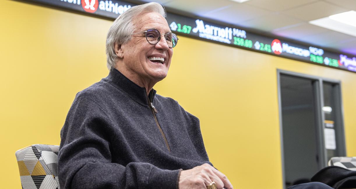 Jim McHann is teaching in a classroom