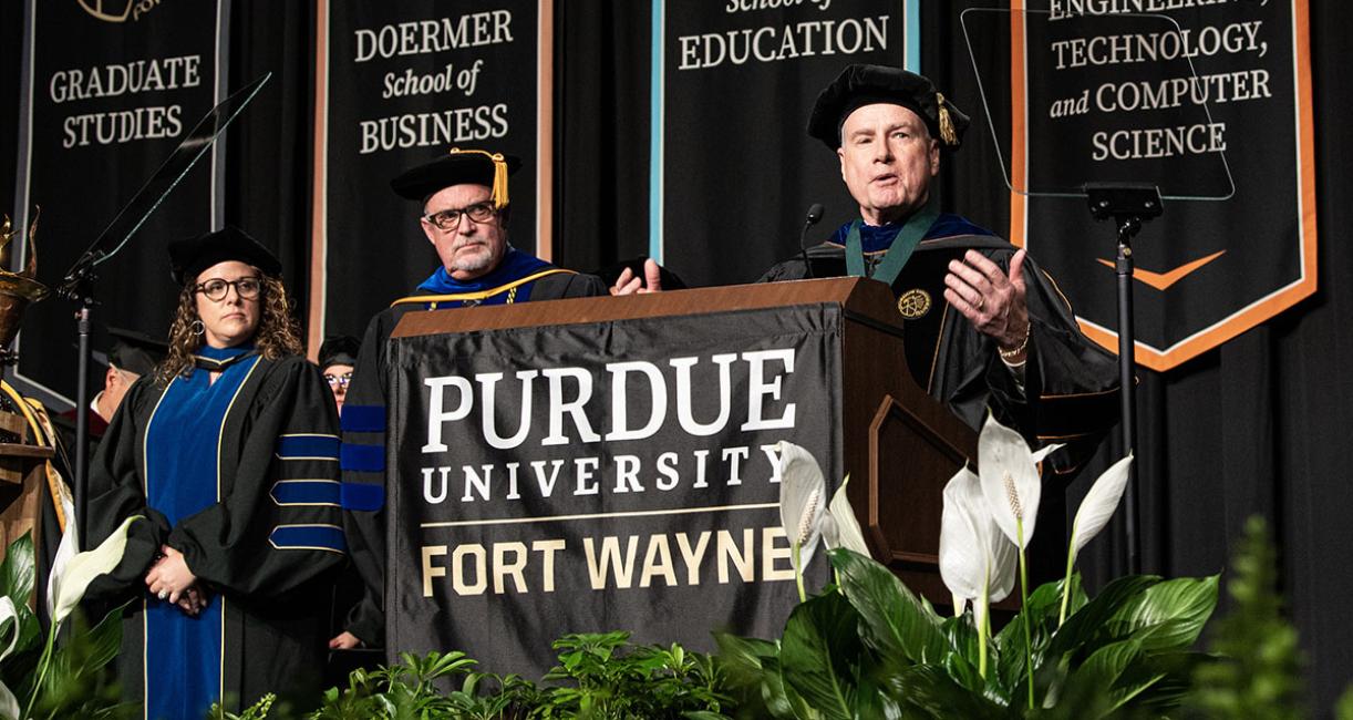 PFW dignitaries at the 2023 Commencement.