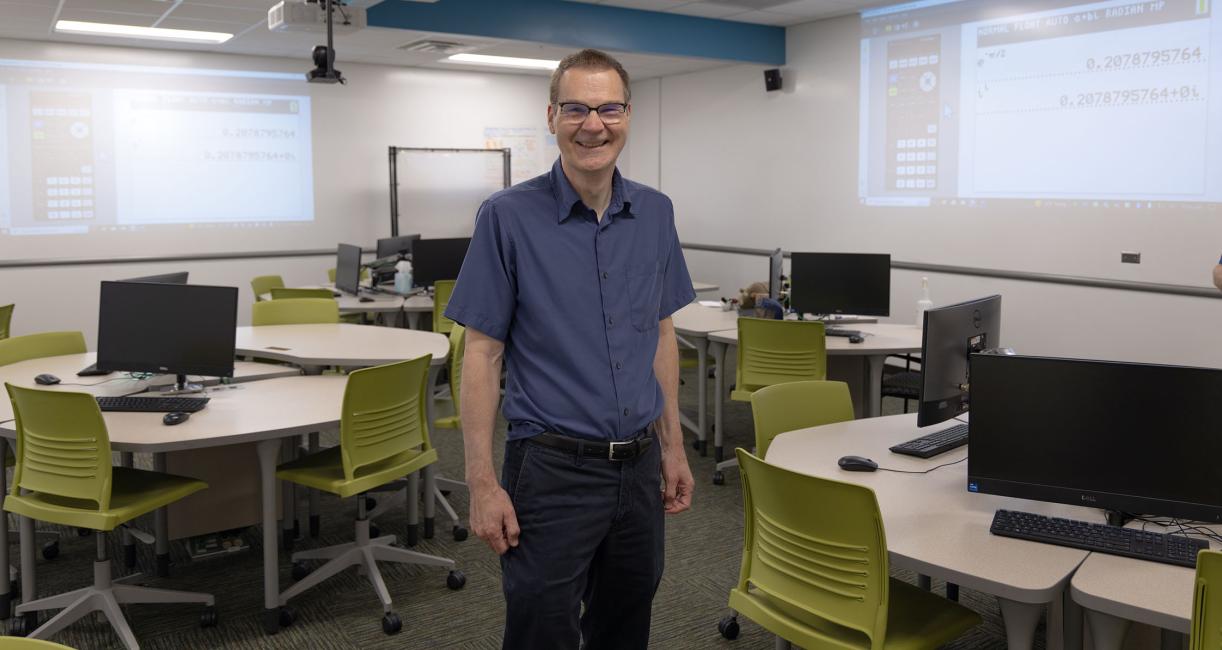 John LaMaster is in his math classroom