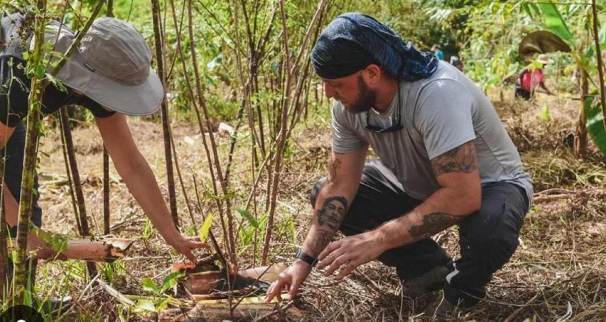 Steve Fosselman is doing fieldwork