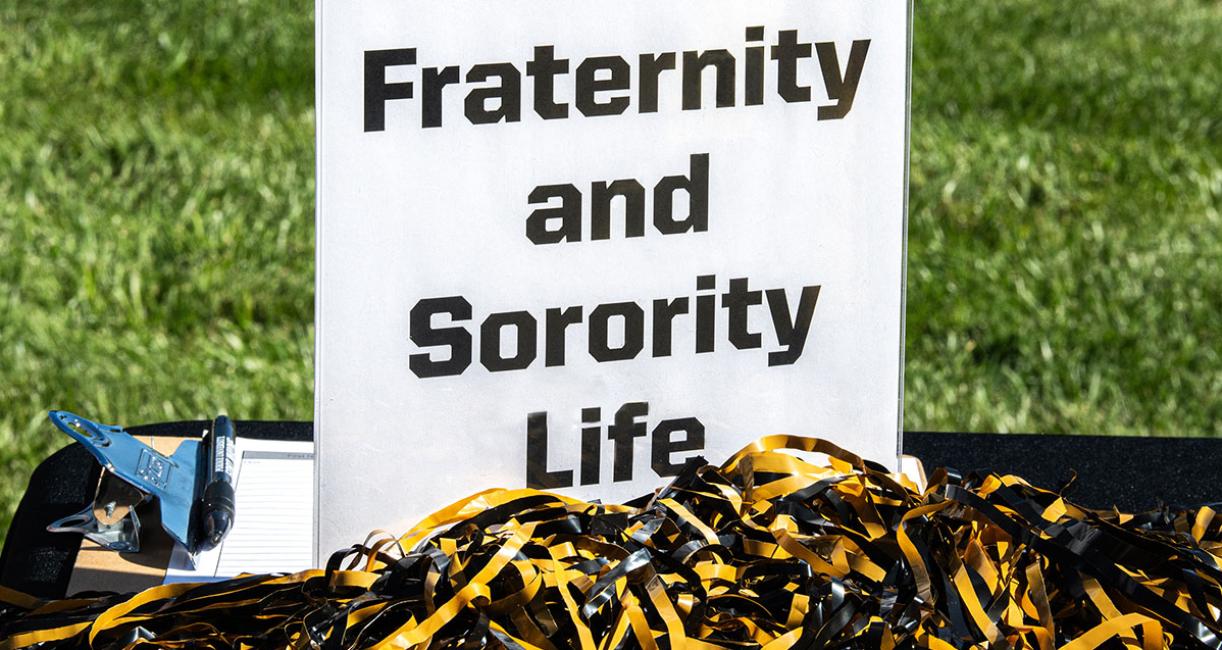 Fraternity and Sorority sign