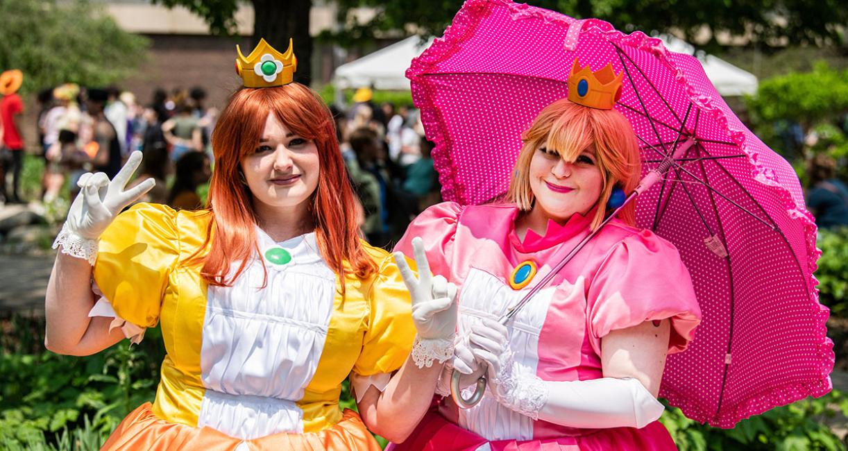 Two cosplayers at the 2023 Cherry Blossom Festival