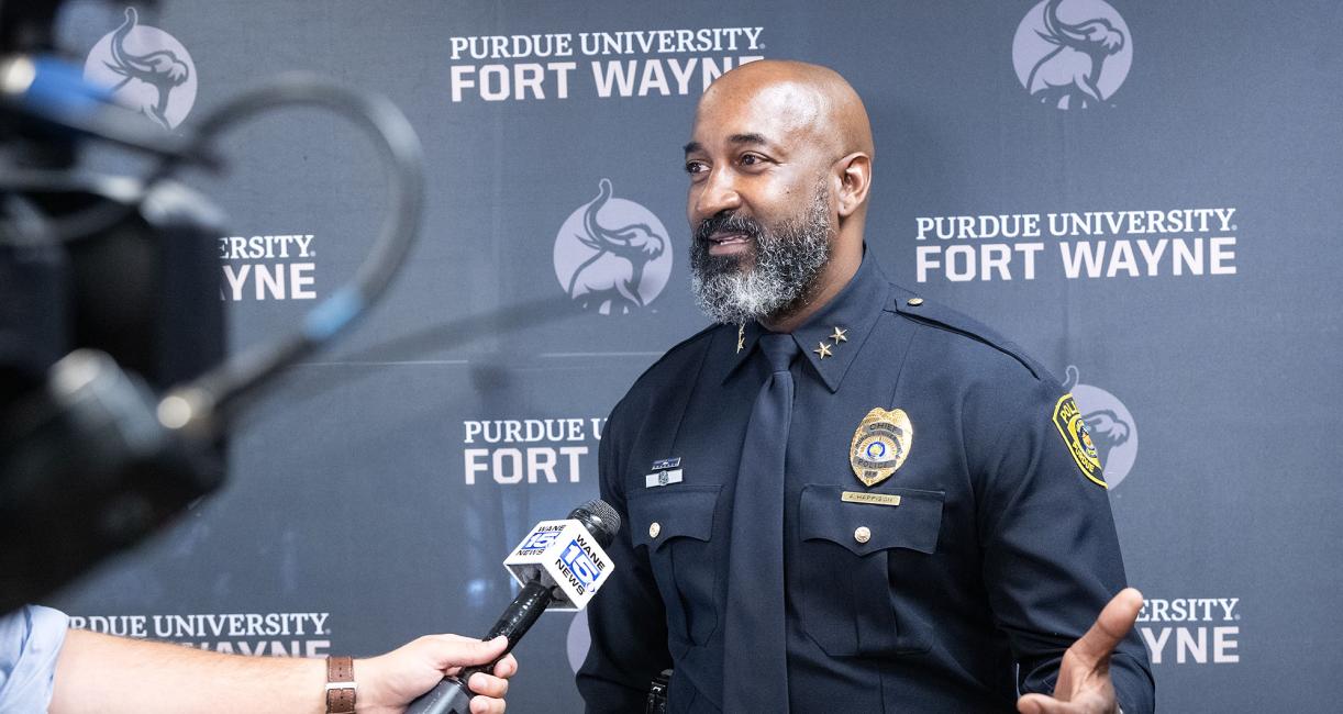 Chief Harrison was interviewed by WANE-15 after the swearing in ceremony.