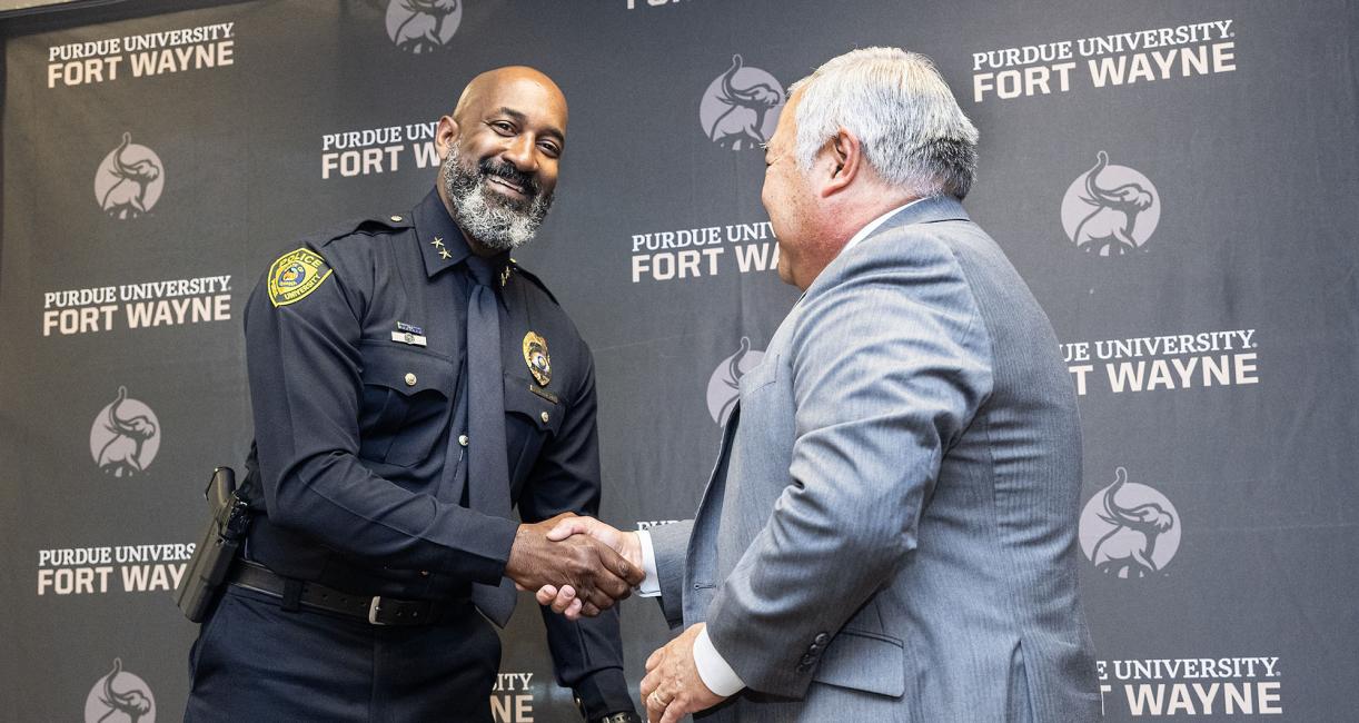 Chief Anthony Harrison after his swearing in ceremony