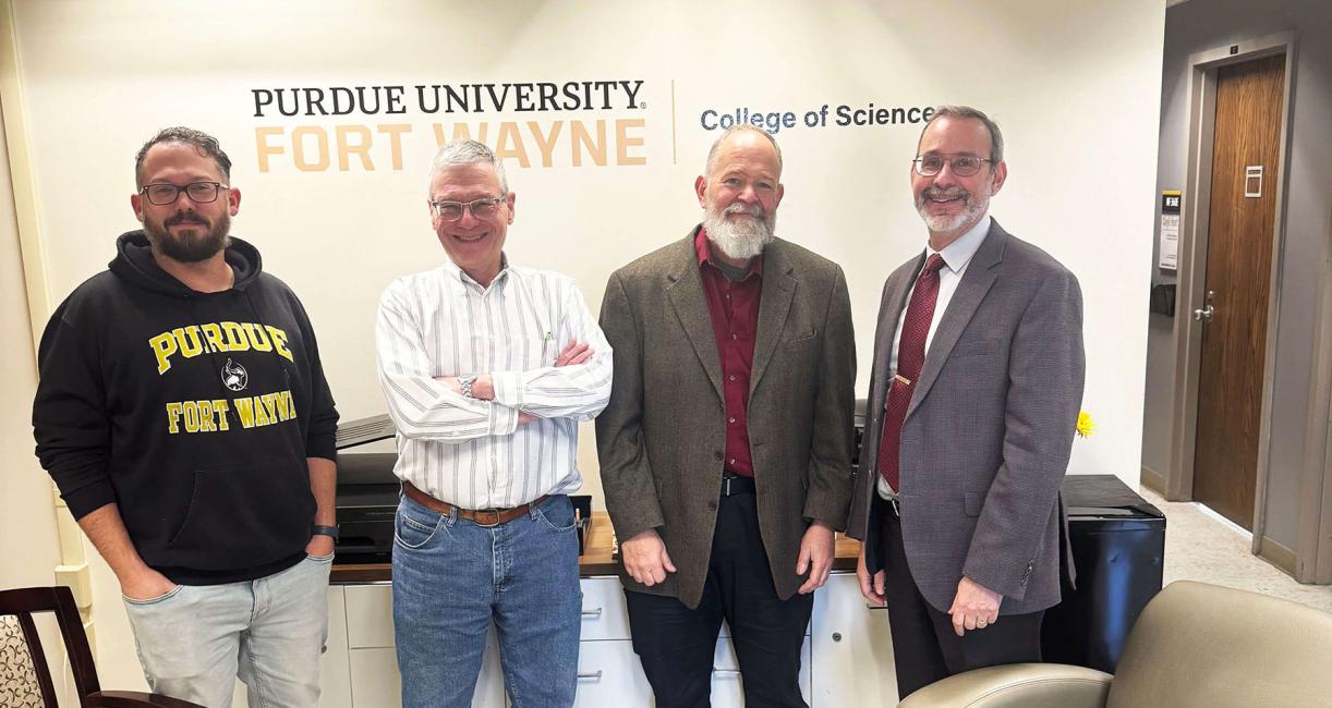 Professors Scott Bergeson, James Farlow, Ben Dattilo, and Ron Friedman