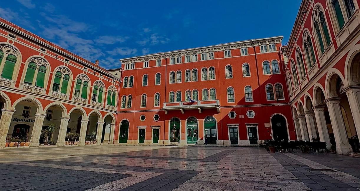 Town plaza in Croatia