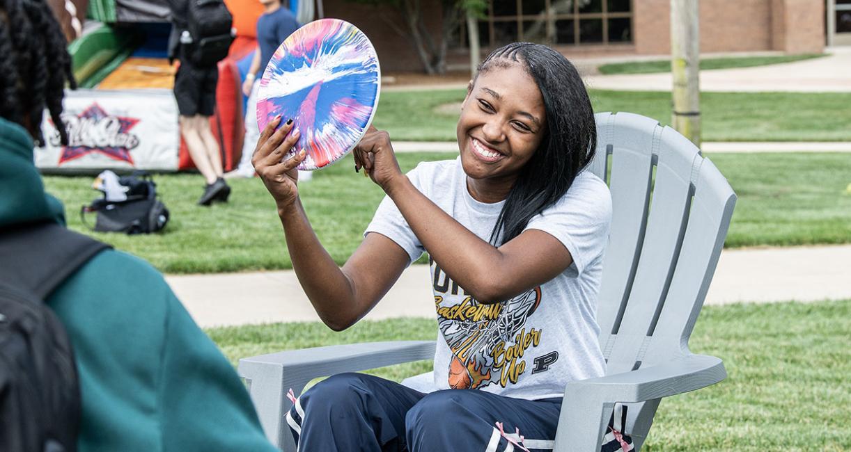 A student at the Campus Kickoff event