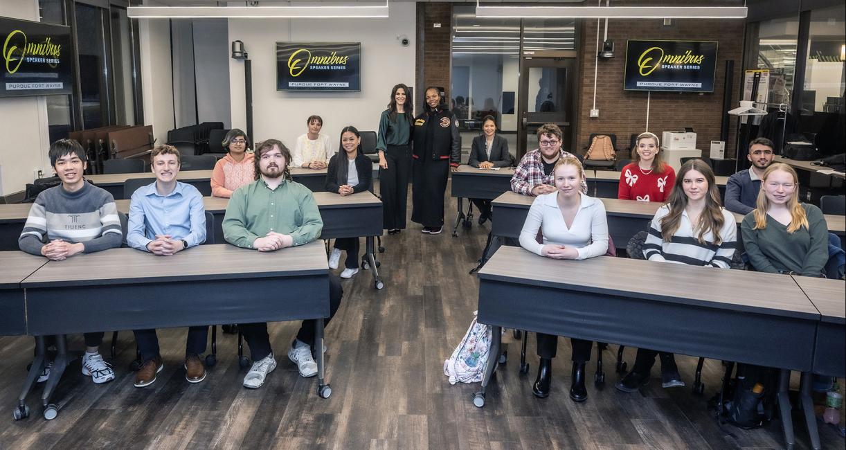 Melissa Proctor and a classroom full of students