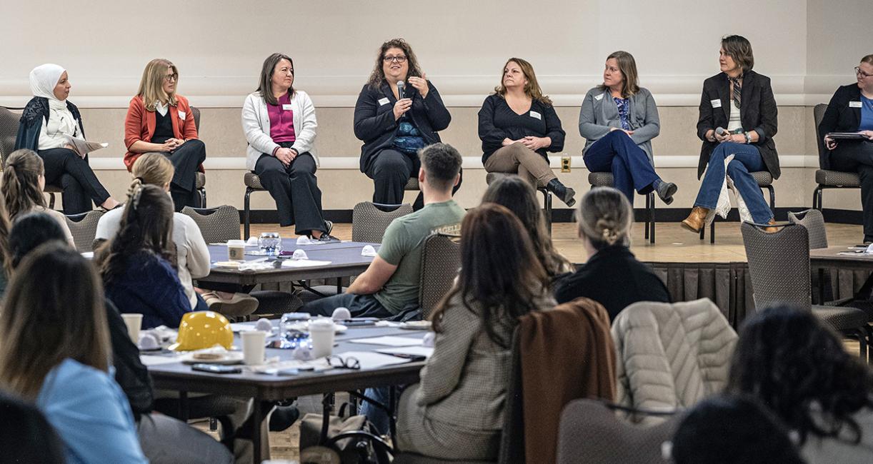 Panel discussion at a conference