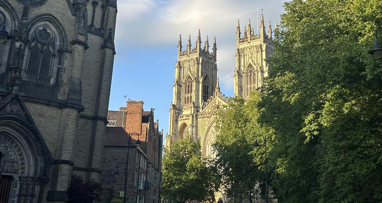 Landscape with a cathedral in the background