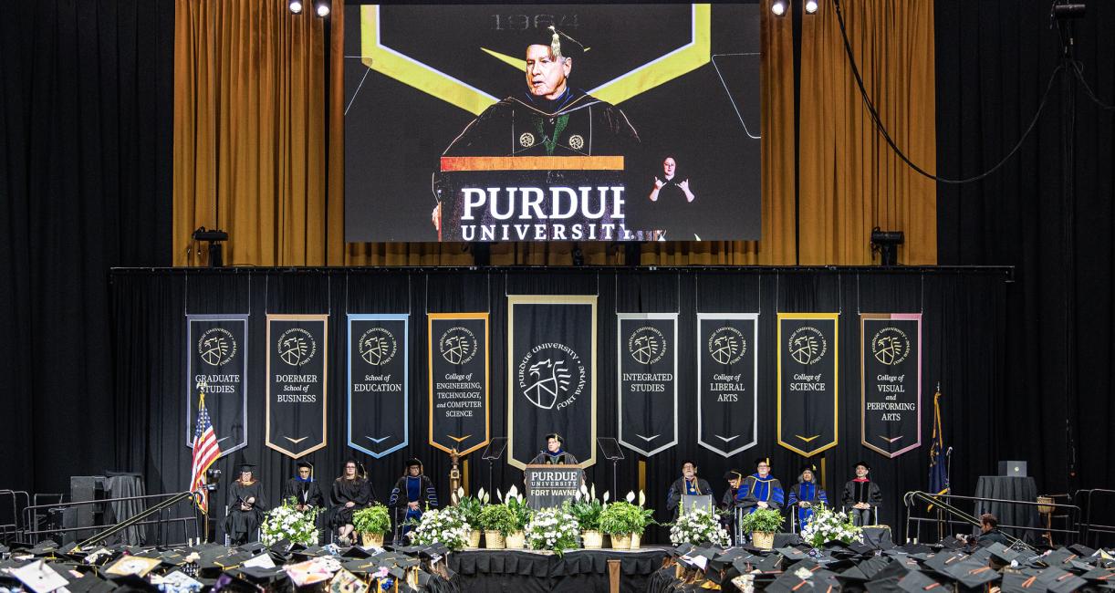 A view of the 2026 commencement ceremony stage
