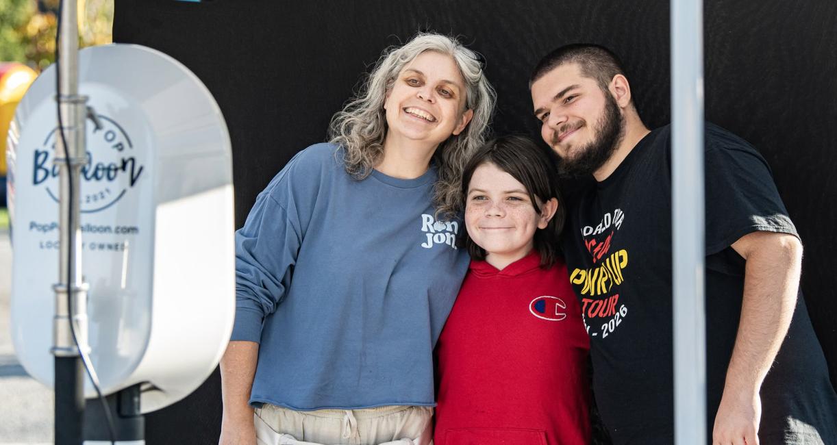 A smiling family